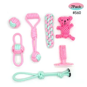 Số Lượng Lớn Pet Rope Chew Bền Ngoài Trời Bàn Chải Đánh Răng Tùy Chỉnh Bite Không Thể Phá Hủy Dog Cat Đồ Chơi Set Uk