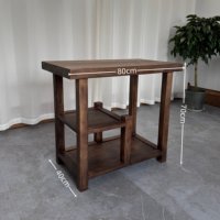 Meuble de salon en bois d'orme massif, style chinois, avec rangement, mobile, sans assemblage, pour thé et autres usages.