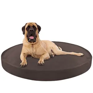 Round plush pet sofa bed for cat dog and small to medium size dogs