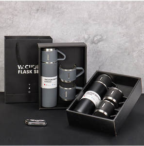 17oz 500ml Business Gift Double Wall Stainless Steel Thermo <b>Set</b> Long-lasting Keep Warm Vacuum Flask <b>Set</b> - Product Image 1