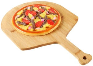 Juego de pelar <span class=keywords><strong>Pizza</strong></span> de madera de bambú <span class=keywords><strong>con</strong></span> piedra de <span class=keywords><strong>Pizza</strong></span> y cortador de <span class=keywords><strong>Pizza</strong></span> juego de servir y hornear - Product Image 2
