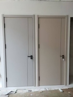 Ensemble de portes intérieures en bois simple sur mesure, porte de chambre moderne pour la rénovation et la construction de la maison