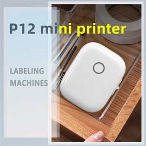 P12 <b>Mini</b> Thermal <b>Label</b> <b>Printer</b> 203dpi 1200mAh Wireless USB Bluetooth 15mm Sticker <b>Printer</b> for Home Office - Product Image 1