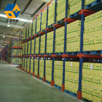 Étagère de stockage métallique NOVA robuste et réglable pour palettes, installation encastrée pour rayonnage
