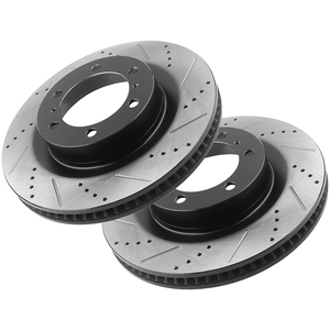 Disques de frein perforés et rainurés haute performance en gros 43512-60190 43512-60191 pour Toyota 4Runner Lexus GX460 - Product Image 1