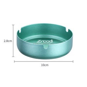 Cenicero <span class=keywords><strong>sin</strong></span> <span class=keywords><strong>humo</strong></span> redondo a prueba de viento de Color de Metal antiguo de diseño clásico personalizado para fumar - Product Image 1