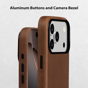 Оригинальный кожаный чехол Crazy Horse для <span class=keywords><strong>iPhone</strong></span> 17/17 Pro/17 Pro Max - Винтажный магнитный чехол с выдвижной крышкой - Оптовая продажа, индивидуальный заказ OEM - Product Image 3