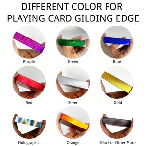 Cartes à jouer <span class=keywords><strong>en</strong></span> papier bleu personnalisées de fabricant vérifié, 63x88, estampage à chaud, bords colorés, coins arrondis, cartes à jouer de <span class=keywords><strong>poker</strong></span> - Product Image 3