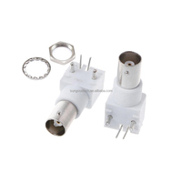 Conector Hembra Q9 BNC Blanco para Conexión de Video, Conector Hembra Horizontal para Panel Q9, Nuevo