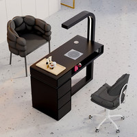 Ensemble table et chaise de manucure multifonctionnel, hauteur réglable, avec rangement, simple ou double siège, style luxe léger, blanc crème