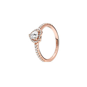 Anillo de Boda de Plata con Zirconia en Forma de Corazón, Anillo de <span class=keywords><strong>Pareja</strong></span> Elegante y a la Moda, Joyería Moderna - Product Image 5