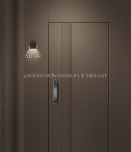 Portes d'entrée modernes <span class=keywords><strong>de</strong></span> grande taille pour maison, <span class=keywords><strong>porte</strong></span> pivotante <span class=keywords><strong>de</strong></span> sécurité avec fonction antivol, surface finie - Product Image 5