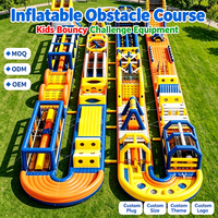 Parcours d'obstacles gonflable pour enfants et adultes, toboggan commercial en PVC, souffleur inclus, taille personnalisée, vente en gros