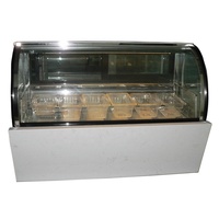 Popsicle Scoop Supermarché Ovale Verre Ventilateur Creux Affichage De Refroidissement Commercial Scoop Crème Glacée Congélateur Crème Glacée Congélateur Round Top