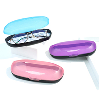 Étui à lunettes minimaliste en plastique, couleur unie, pour enfants, lunettes de myopie, boîte portable, transparente, étui à lunettes de lecture