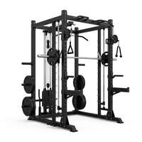 Appareil de musculation multifonctionnel tout-en-un : Smith Cage, Cable Trainer, Rack à Squat en acier au carbone, Machine Smith, Équipement de gym commercial