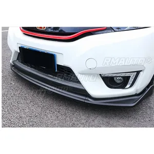 Lèvre de pare-chocs avant Fit Jazz aspect fibre de carbone, diffuseur de pare-chocs avant style sport pour Honda Fit Jazz 2014-2017, accessoires auto - Product Image 2