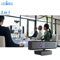 Cámara web USB 1080P de 30 fps con micrófono y altavoz integrados y cubierta de privacidad para reuniones en línea y transmisiones en vivo