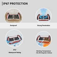 Control Remoto Inalámbrico Industrial a Prueba de Agua IP65 para Grúas, con Botón de Paro de Emergencia, Carcasa de PA66, Joystick, para Maquinaria de Construcción Pesada