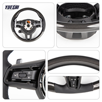 Volant en fibre de carbone de haute qualité avec palettes de changement de vitesse et interrupteur de mode pour Porsche Panamera Cayenne Macan – Vente chaude directe usine