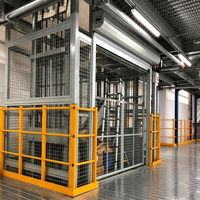 Plateforme élévatrice verticale hydraulique sur rail pour la manutention de marchandises en gros en entrepôt