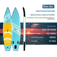 Planche à pagaie gonflable en PVC SUP, épaissie, double couche, brossée, résistante à l'usure, portable, pour débutants