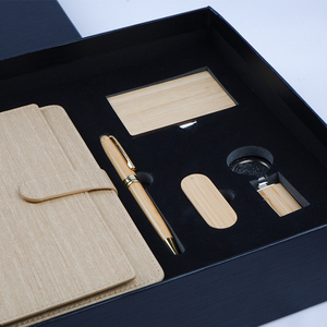 2023 kinh doanh mới gỗ máy tính xách tay hộp quà tặng thiết lập biểu tượng tùy chỉnh cao cấp Tre Bộ quà tặng 6 trong 1 mặt hàng khuyến mại công ty họp Bộ - Product Image 5