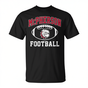 Maglietta Mcpherson College Football Arch dal design sportivo vintage - Product Image 2