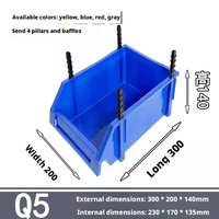 Bac de rangement industriel en PEHD pour quincaillerie - Organisateur de vis modulaire avec bords lisses, codage couleur, OEM disponible