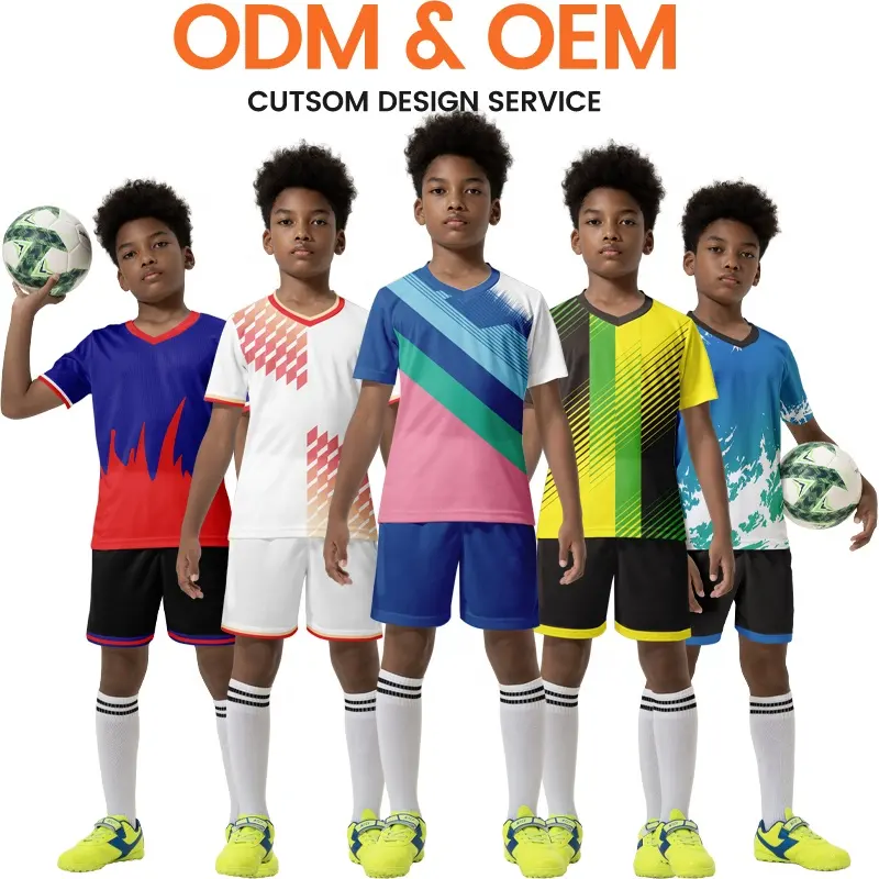 Individuelles Kinderspieltrikot günstig Sublimation Jungs Fußballuniform Jugend Mädchen grün und weiß Fußballtrainingstrikot ZZ-RT2010