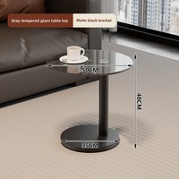 Ensemble de table basse de style minimaliste moderne triangulaire de taille irrégulière Nouvelle maison Salon Panneau de bois en verre trempé Design