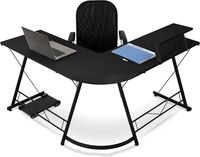 Table de bureau moderne en forme de L, pied en métal, bureau, bureau, bureau, bureau, bureau, bureau, bureau