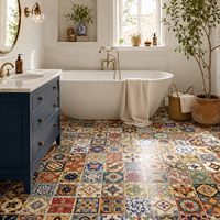 Tuile rustique fleur pièces matériaux décoratifs carreau de céramique 150x150mm