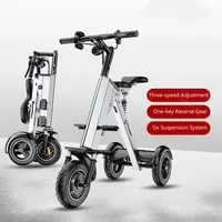 Tricycle électrique pliable léger à 3 roues pour femmes, scooter électrique portable avec siège confortable, moteur 36V 350W fabriqué en Chine
