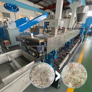 Machine de recyclage de fibres de déchets PET sous système de granulation de brins d'eau machine de granulation parallèle à double vis - Product Image 2