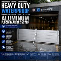 Système de barrière anti-inondation modulaire en aluminium, démontable, empilable, résistant et étanche pour tunnels de métro et parkings souterrains