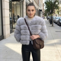 Nouvelle Collection 2026 – Manteau en Véritable Fourrure de Renard Confortable et Chaud pour Femme – Idéal Hiver et Automne – Manteau en Fourrure Naturelle de Renard – Manteau en Cuir