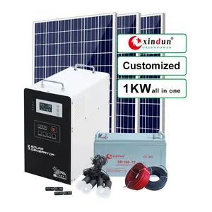 High Efficiency Off Grid Hybrid Solar Complete Offgrid Power Panel System for Farm Charging Mobile Phone