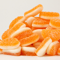 Bonbons Gélifiés en Gros, Tranches d'Orange Aigres-Douces, Saveur Fruitée, Doux et Moelleux, Logo Personnalisé Disponible