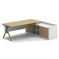 Meilleure vente Mobilier de bureau de luxe en bois massif Boss Desk Executive Desk and Chair Set
