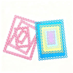 Kunden spezifische Schneidwerk zeuge aus Kohlenstoffs tahl Rechteckiger Nesting-Rahmen Metalls chneid werkzeuge für die Herstellung von Papier handwerks karten - Product Image 1