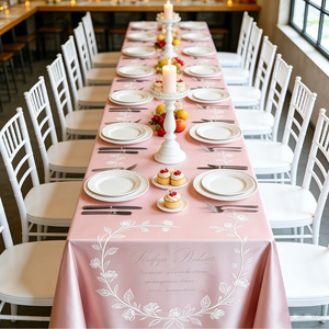<span class=keywords><strong>Mantel</strong></span> de Satén Elegante Personalizado - Cubierta Rectangular de Lujo para Bodas, Fiestas y Banquetes - Product Image 1
