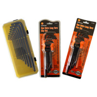 Set Kunci Torx Metrik Lengan Panjang XINYAN FH-MC-CK 9 Buah, Baja C45, Finishing Oksida Hitam, Pegangan ABS, Garansi 3 Tahun