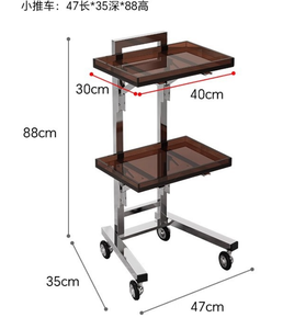 Stainless steel beauty and hair salon folding cart internet-famous small cart hair salon tools hair cutting - Product Image 5