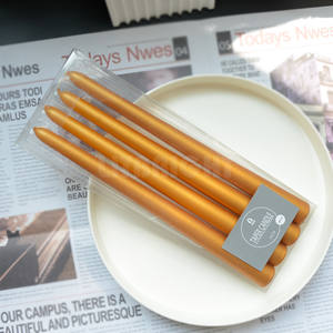 Lot <span class=keywords><strong>de</strong></span> 10 bougies ménagères Bougie <span class=keywords><strong>de</strong></span> <span class=keywords><strong>d</strong></span>îner blanche brûlante 5 heures Bougies coniques non parfumées à la <span class=keywords><strong>cire</strong></span> blanche <span class=keywords><strong>de</strong></span> qualité supérieure - Product Image 5