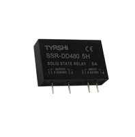 TYRSHI SSR DD480 Plastik Universal Motor Single Phase Solid State Relay DC Kecil AC 220V 5A