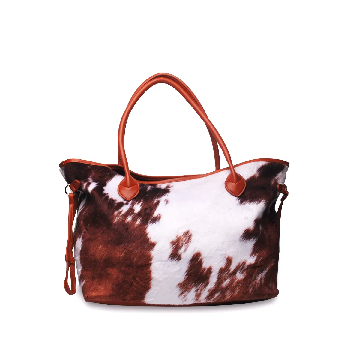 2021 Suede Brown Cowhide Tote Bags Cow Print Handbag Large Shopping Purse For Women Ladies