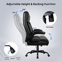 Chaise de bureau exécutive inclinable Yazhi en PVC, ergonomique, réglable en hauteur, pivotante, minimaliste