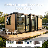 Casa Modular Prefabricada de Panel Sándwich EPS de Rápida Instalación con Pared de Vidrio Panorámica y Ventanas con Marco de Aluminio para Oficina en Jardín