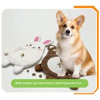 Jouets interactifs de distribution d'aliments pour animaux de compagnie en peluche velours côtelé renifleur animaux forme cache-cache jouet pour chiens